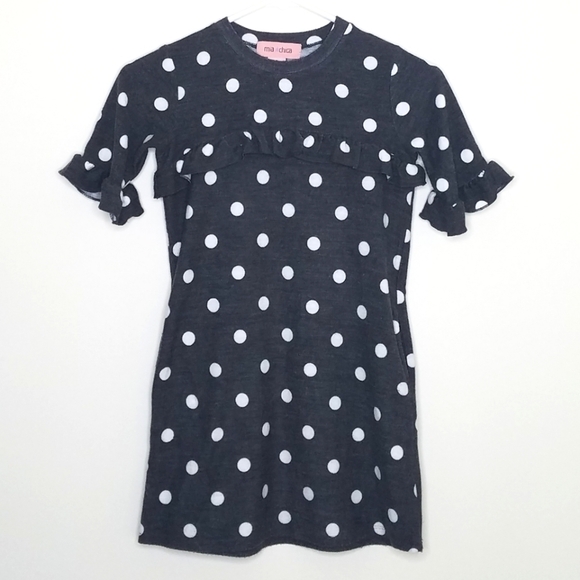 Mia Chica Polka Dot Ruffle Dress S - Picture 1 of 5